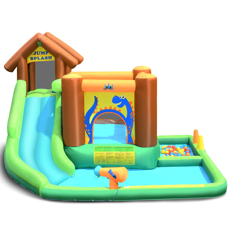 Inflatable Waterslide Bounce House Climbing Wall Ball Pit with Blower