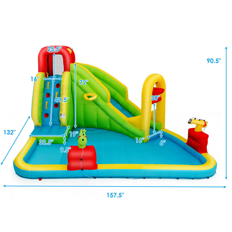 Outdoor Inflatable Water Bounce House with 480W Blower