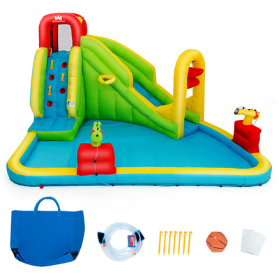 Outdoor Inflatable Water Bounce House with 480W Blower