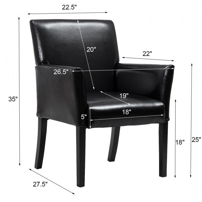 Stylish PU Leather Chair Sofa with Arm