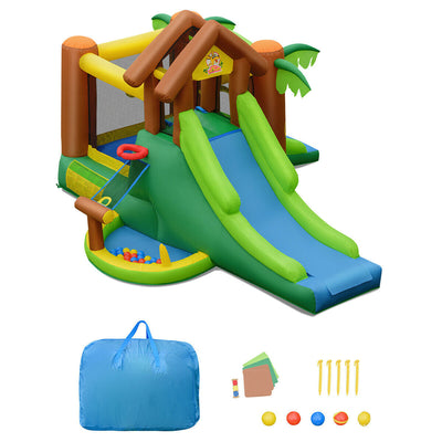 Kids Inflatable Jungle Bounce House Castle with Blower