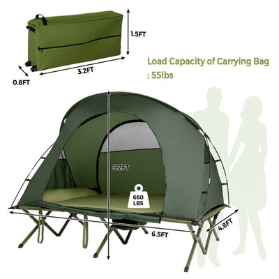 2-Person Portable Camping Tent Outdoor 4-in-1 Folding Tent with Carrying Bag