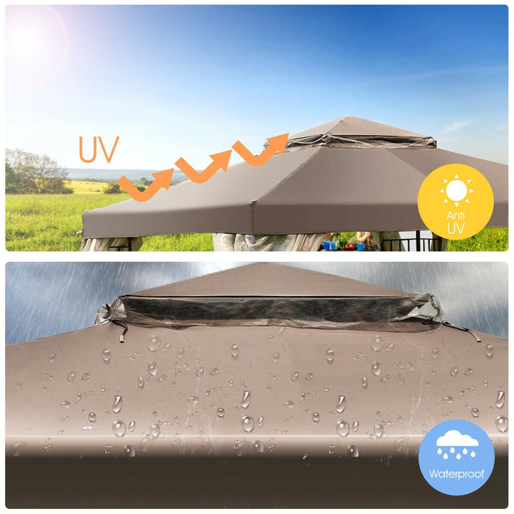 10 Feet x 10 Feet Awning Patio Screw-free Structure Canopy Tent