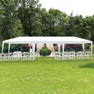 10 x 30 Feet Waterproof Gazebo Canopy Tent with Connection Stakes for Wedding Party