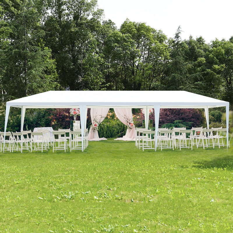 10 x 30 Feet Waterproof Gazebo Canopy Tent with Connection Stakes for Wedding Party