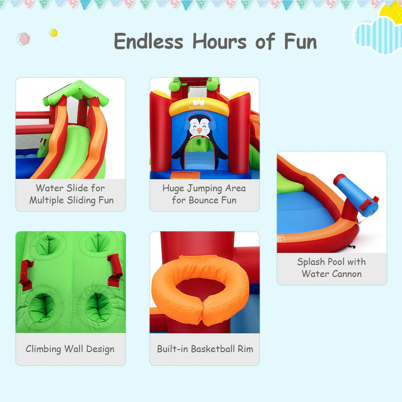 Inflatable Slide Bouncer and Water Park Bounce House Without Blower