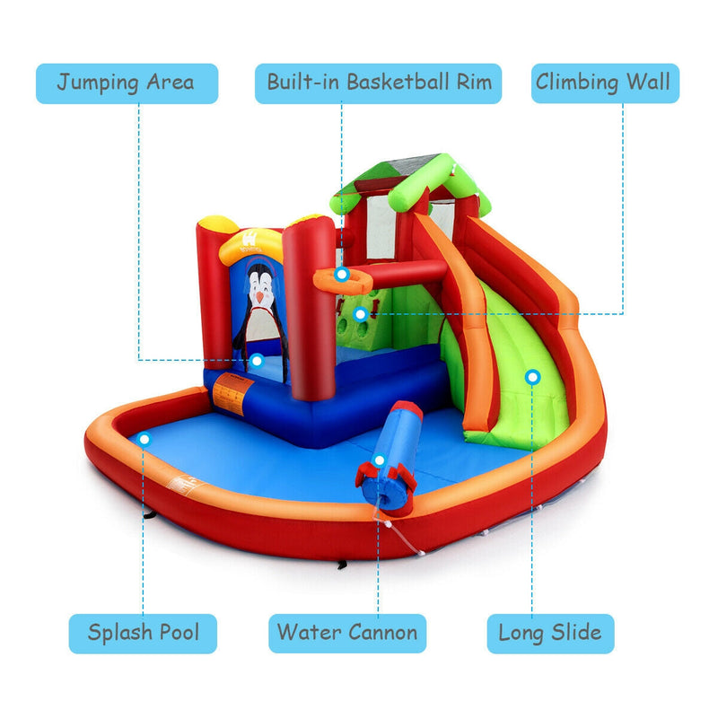 Inflatable Slide Bouncer and Water Park Bounce House Without Blower