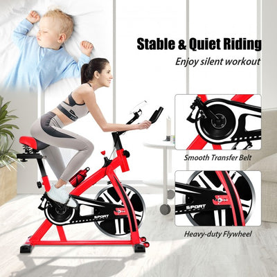 Indoor Adjustable Exercise Bike Cycling Training Bicycle with Adjustable Resistance for Cardio Fitness
