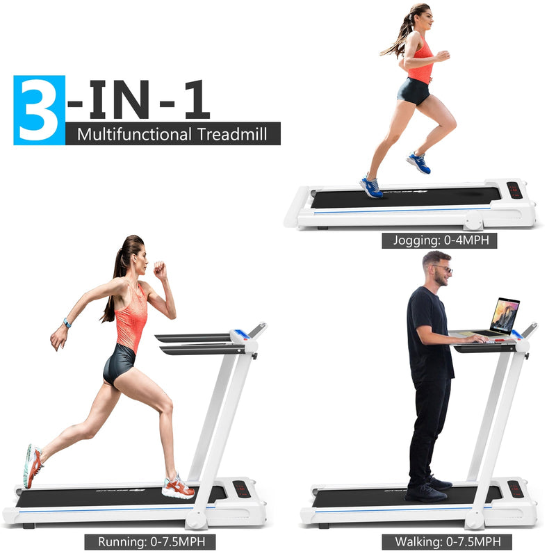 2.25HP 3-in-1 Folding Treadmill with Remote Control