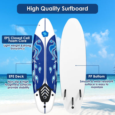 6 Feet Surf Foamie Boards Surfing Beach Surfboard