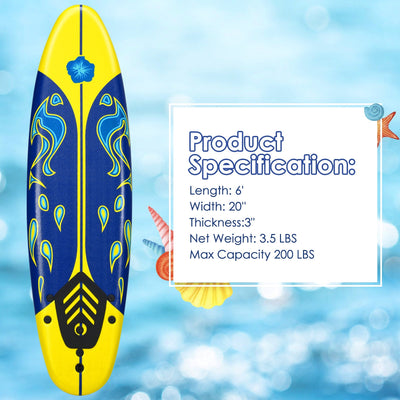6 Feet Surf Foamie Boards Surfing Beach Surfboard