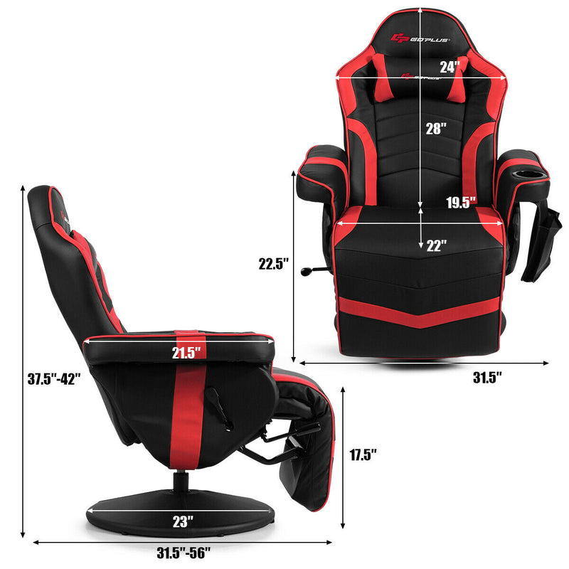 Ergonomic High Back Massage Gaming Chair with Pillow
