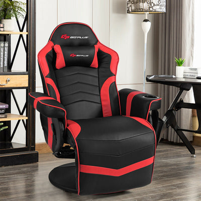 Ergonomic High Back Massage Gaming Chair with Pillow