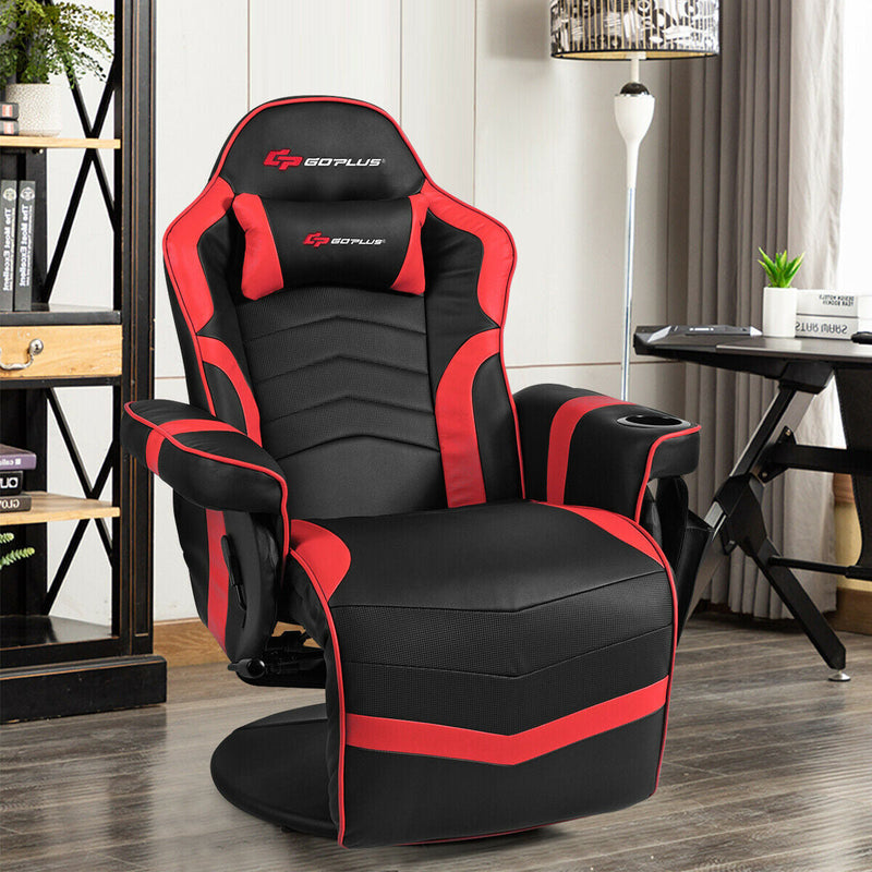 Ergonomic High Back Massage Gaming Chair with Pillow