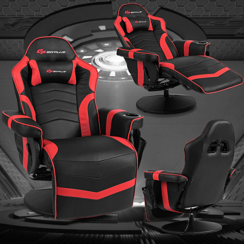 Ergonomic High Back Massage Gaming Chair with Pillow