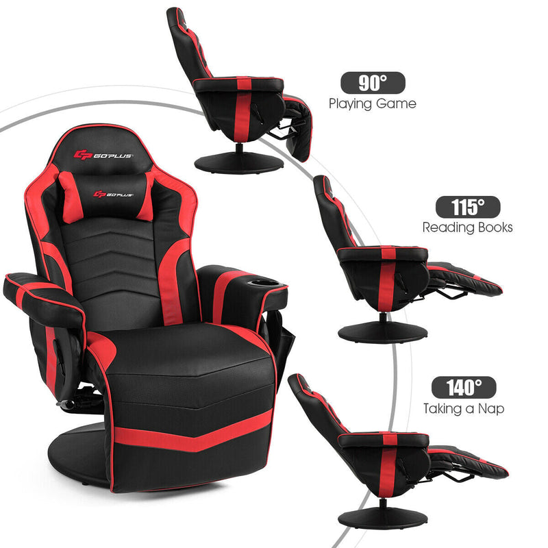 Ergonomic High Back Massage Gaming Chair with Pillow