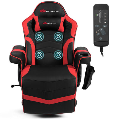 Ergonomic High Back Massage Gaming Chair with Pillow