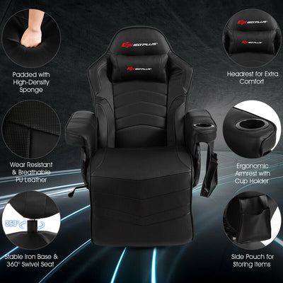 Ergonomic High Back Massage Gaming Chair with Pillow