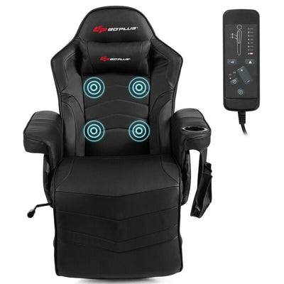 Ergonomic High Back Massage Gaming Chair with Pillow