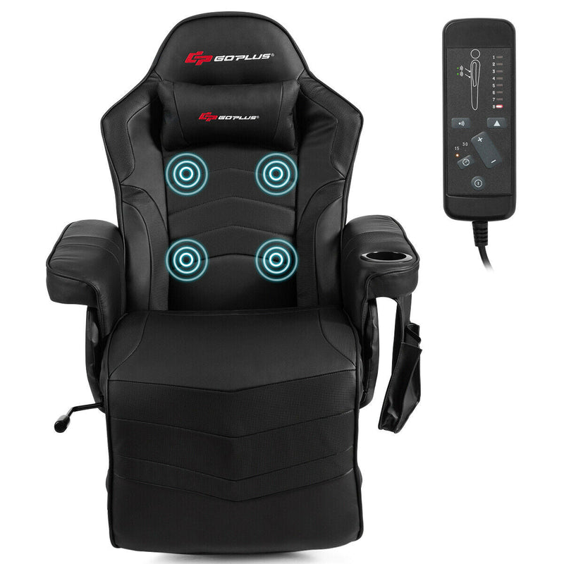 Ergonomic High Back Massage Gaming Chair with Pillow